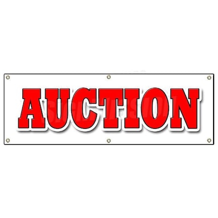 Signmission AUCTION BANNER SIGN antique jewelry furniture artwork estate sale art B-72 Auction